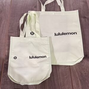 NEW Lululemon Lime Green Tote Bag Duo Large+Small Christmas Tote